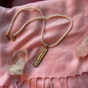 Jane Win Rice Pearl Necklace in 10k Gold